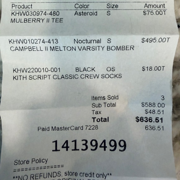 Kith Quilted Varsity Jacket / Worn only couple hours for photo shoot - Picture 5 of 5